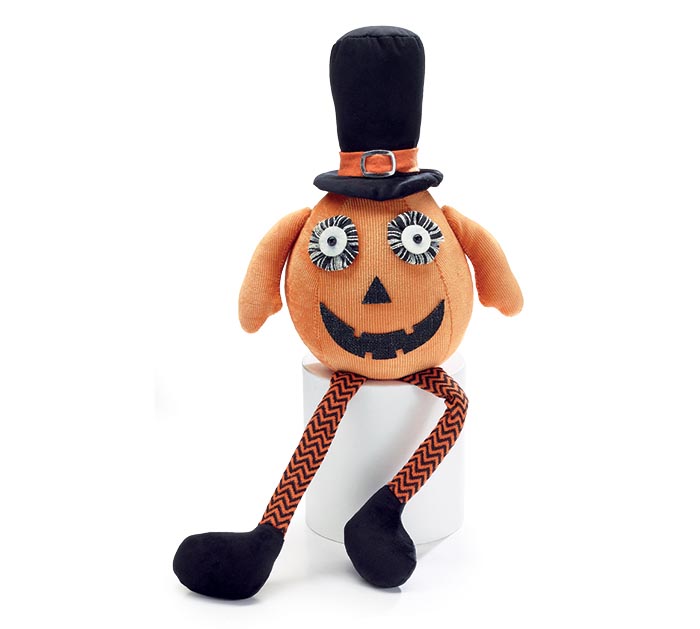 Goofy Long Leg Pumpkin Wearing Black Hat